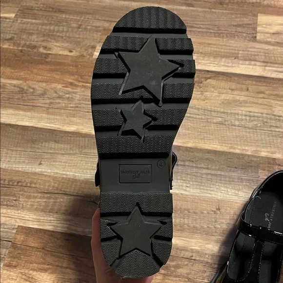 Sincerely Jules Shiny Black Kids Dress Shoes - Picture 9 of 9